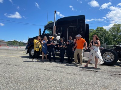 Members of 160 Driving Academy, Mayor Sullivan's Office and Brockton Police Department Celebrate the official Ribbon Cutting of the newest 160 Driving Academy CDL Training Program located in Brockton, MA.