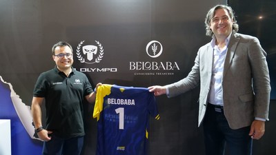 The co-founder and CEO of Team Queso, Álvaro González de Buitrago, and the co-founder and Chairman of BELOBABA, Lluís Mas. (PRNewsfoto/BELOBABA)