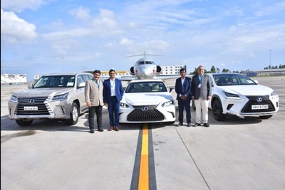 (LtoR) Mr. Naveen Soni (President-Lexus India), Mr. Bhaskar Rao (CFO - BIAL), Mr. Jayraj Shanmugam (COO-BIAL) & Mr. K.I. Jojoe (CEO- Lexus Blr)