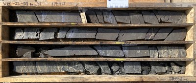 Photo 7. Portion of massive sulfide Interval WPC22-08  114.6-123.1 meters - 8.5 meters of Massive Sulfide Mineralization with Fe-rich Sphalerite and Bands of Argentiferous Galena (CNW Group/Western Alaska Minerals Corp.)