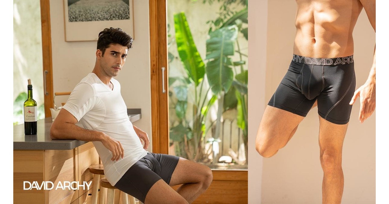 David Archy Clothing - Recent photo shoot with sexy male underwear model,  Rocky. #mensunderwear