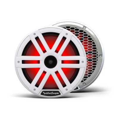 Rockford Fosgate M2-10H 10-inch marine speaker in white or white and stainless. Also available in black.