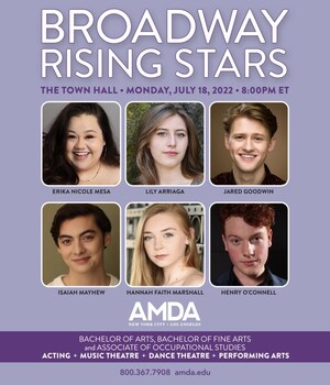 Prestigious Broadway Rising Stars Event Selects AMDA College Graduates to Perform in New York City on July 18, 2022