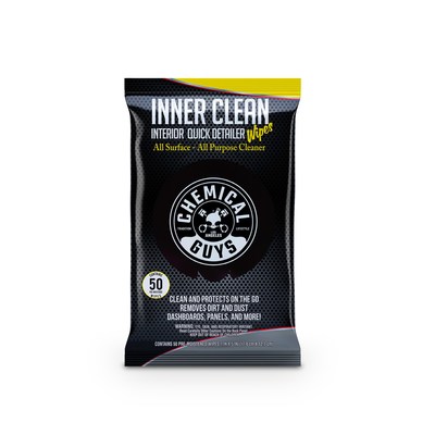 InnerClean Interior Quick Detailer Car Wipes are convenient and versatile, made to wipe away dirt, light grime, debris, fingerprints, grease, and oils from your vehicle’s interior surface in seconds.