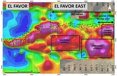 Figure 2: Geophysical Map – El Favor (CNW Group/GoGold Resources Inc.)