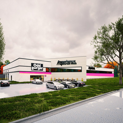 Odd Burger Corporation concept image of new London, Ontario manufacturing facility (CNW Group/Odd Burger Corporation)