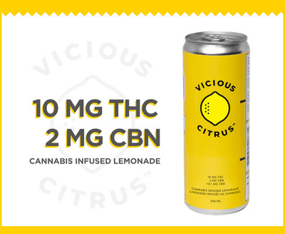 Xebra Launches Vicious Citrus THC/CBN Lemonade (CNW Group/Xebra Brands Ltd.)