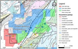 1911 Gold Intersects Gold Mineralization in First-Pass Drilling at the Apex Property, Manitoba