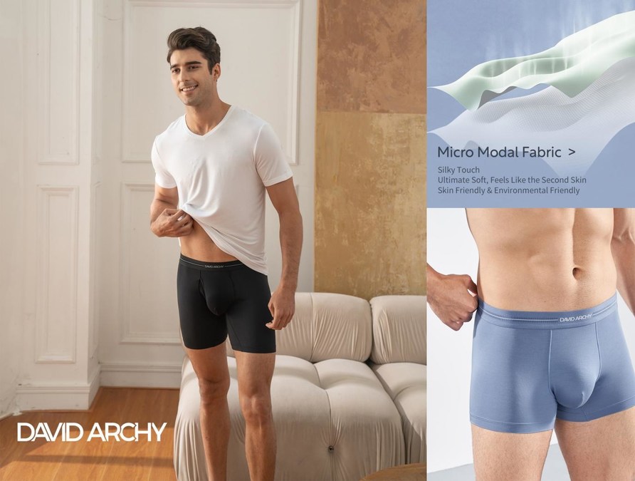 Start your day right with David Archy underwear—the ultimate in