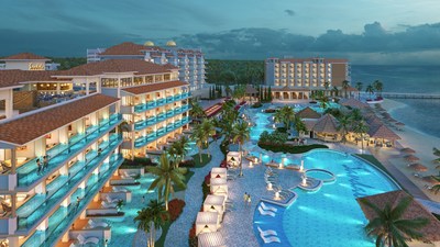 Oceanfront glass balconies will offer guests uncompromising views of the Caribbean Sea at the all-new Sandals Dunn’s River in Ocho Rios, Jamaica