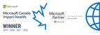 Microsoft Canada recognizes Bulletproof as winner of the 2022 Security Impact Award