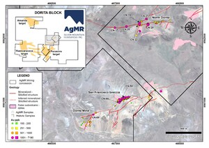 FIRST PASS SAMPLING CONFIRMS GOLD AND SILVER PROSPECTIVITY AT SILVER MOUNTAIN RESOURCES' DORITA PROJECT IN PERU