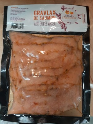 Absence d'informations nécessaires à la consommation sécuritaire du gravlax de saumon aux épices Arsea vendu par l'entreprise Verger l'Argousière