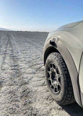 The Brute Squad’s 2022 Hyundai Santa Cruz is photographed in Ocotillo Wells, Calif., on April 28, 2022.