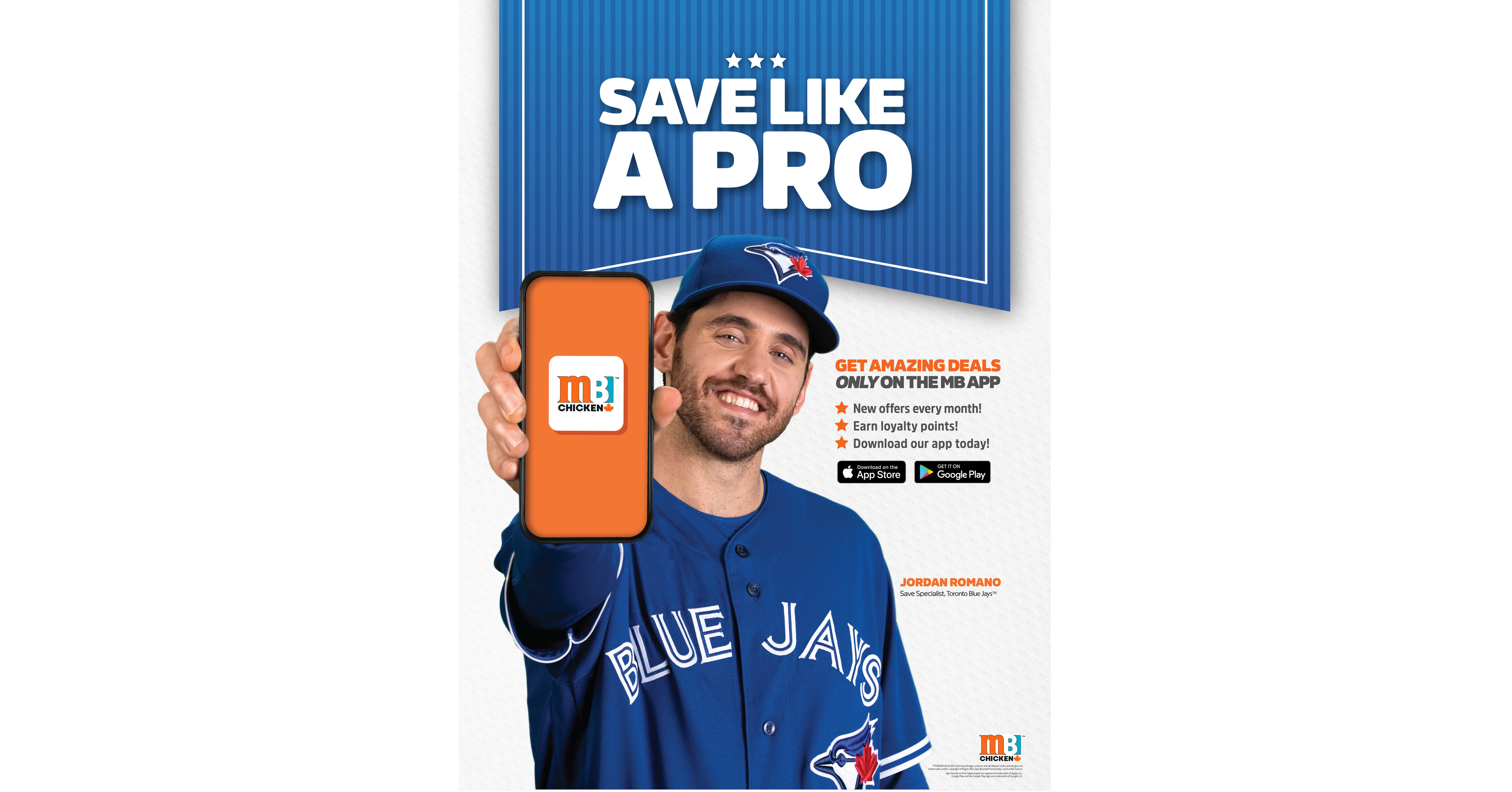 Mary Brown's Chicken Partners with Toronto Blue Jays™ Closer Jordan Romano  for Tongue-in-Cheek Campaign to Promote MB App