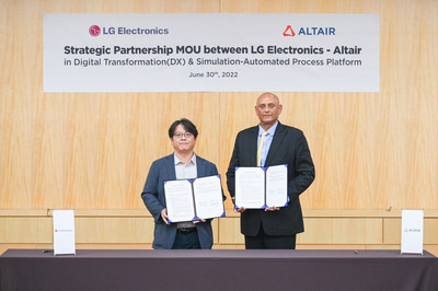 Altair and LG Electronics sign MOU to accelerate digital transformation with AI-based simulation for product development