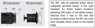 Blunt Impact Projectile (BIP)