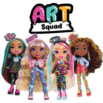 Art Squad celebrates creativity, crafting and self-expression with gorgeous 10-inch dolls that include arts & crafts supplies, color-in clothing and accessories, and DIY activities for both kids and their doll.