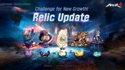 Wemade presenta el Sistema de reliquias y la Fisura del mundo de dragones para "MIR4". (PRNewsfoto/Wemade)