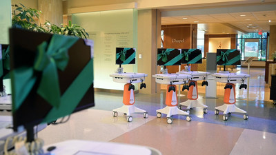 A fleet of GO Karts donated by GameAbove to Trinity Health St. Joseph Mercy Ann Arbor.