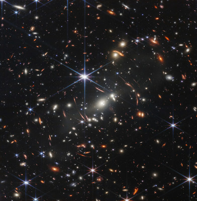 Webb's first image, captured by NIRCam, features a deep field of the SMACS 0723 galaxy cluster as it appeared 4.6 billion years ago. Photo credit: NASA, ESA, CSA, and STScI
