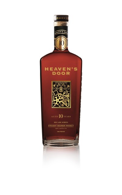 Heaven's Door announces the first release of the Decade Series, a limited collection of super-premium American whiskeys, each 10 years of age or older. The first release in the series is a high-rye 10-year-old straight bourbon whiskey.