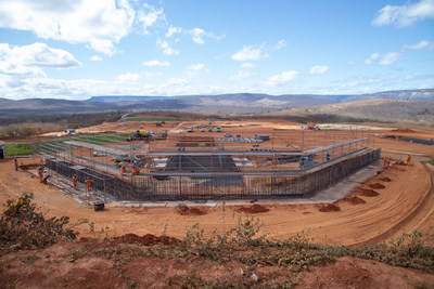 Figure 1: Construction of the Foundations for the ROM Pad and Crushing Area