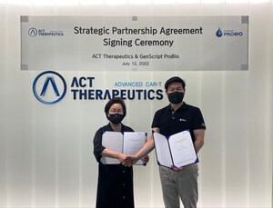 GenScript ProBio Signs MOU to Form Strategic Partnership with ACT Therapeutics to Development of New CAR-T Cell Therapies