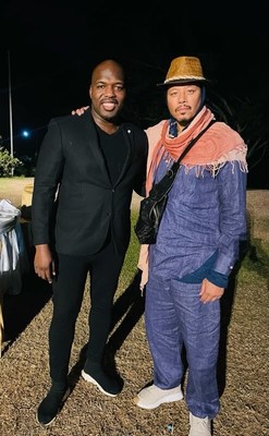 New Chicago Honorary Consul to Uganda David Anderson with Chicago native and Oscar winning actor Terrence Howard.  Anderson is heading the delegation visiting Uganda