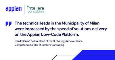 Led by Intellera Consulting and developed in less than two months, Municipality's first Appian application manages the end-to-end process of obtaining parking passes and disabled permits for residents and visitors.