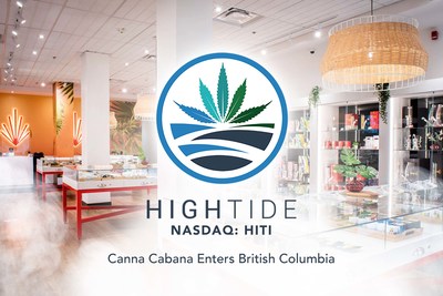 Canna Cabana Enters British Columbia. High Tide Inc. July 13, 2022 (CNW Group/High Tide Inc.)