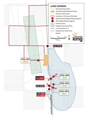 Figure 2. Detailed map of Iron Point Gold Project showing location of recent and planned exploration activities. (CNW Group/Nevada King Gold Corp.)