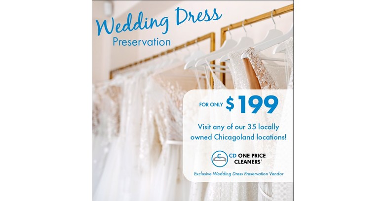 CD One Price Cleaners Begins Offering Wedding Dress Preservation as the