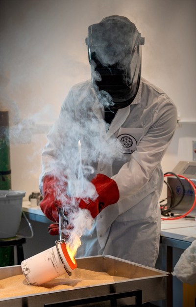 Pouring Newly Made Iron (Credit: Helios) (PRNewsfoto/Helios)