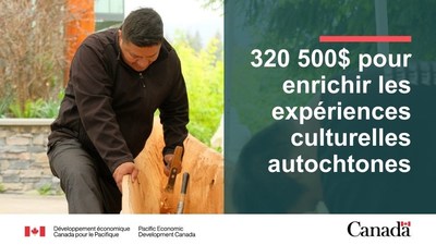 Le gouvernement du Canada annonce un investissement de plus de 320?000 $ pour promouvoir les expriences culturelles autochtones (Groupe CNW/Dveloppement conomique Canada pour le Pacifique)