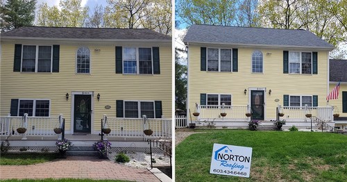 Norton Construction NH Roofing, Before and After