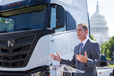 Nikola's Pablo Koziner:  "Decarbonizing heavy-duty trucking and port operations is likely to be achieved more quickly by our fleet customers with the leadership and support of our federal representatives in Washington who can work with us to grow this new industry.”    Photo Credit:  Tom Brenner