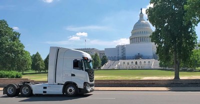 The Nikola Tre FCEV drove past the Capital as part of today’s Nikola Truck Showcase.  The event highlighted clean transportation and energy solutions.