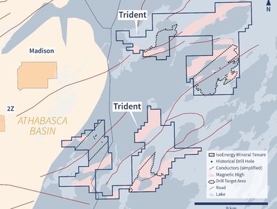 Figure 8 – Trident Drilling Areas (CNW Group/IsoEnergy Ltd.)