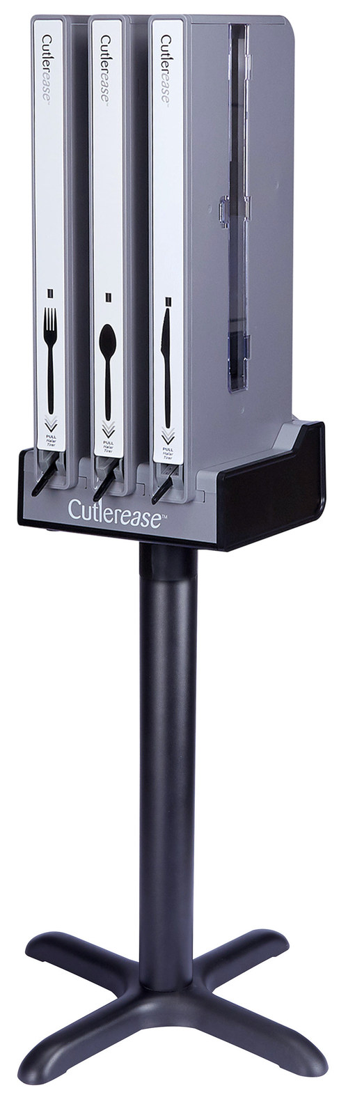 Waddington North America (WNA), a Novolex brand, is introducing a new stand for Cutlerease, a patented dispenser that offers customers one disposable utensil at a time. The new stand allows Cutlerease to be set up anywhere, saving even more space for foodservice operations. The stand is available for the triple-tower base to hold forks, knives and spoons or any combination of the three types of utensils. To learn more about Cutlerease, visit www.wna.biz/cutlerease/.
