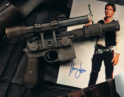 The BlasTech DL-44 Heavy Blaster carried by Han Solo, portrayed by Harrison Ford, in “Star Wars: A New Hope,” will be up for auction during Rock Island Auction Company’s Premier Auction, Aug. 26 – 28.
