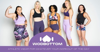 WodBottom - A local athletic clothing company just outside Madison, Wisconsin that offers fun, functional, and quality apparel. Currently, they have a huge selection of fun prints in women's spandex booty shorts (shorties), their shorties are non -see through, come in many designs, fabrics, and inseam lengths, and many even have pockets. They also have the bestie sports bra, a front-zip bra, high-rise leggings, and the softest comfiest joggers and jacket (PRNewsfoto/WodBottom)