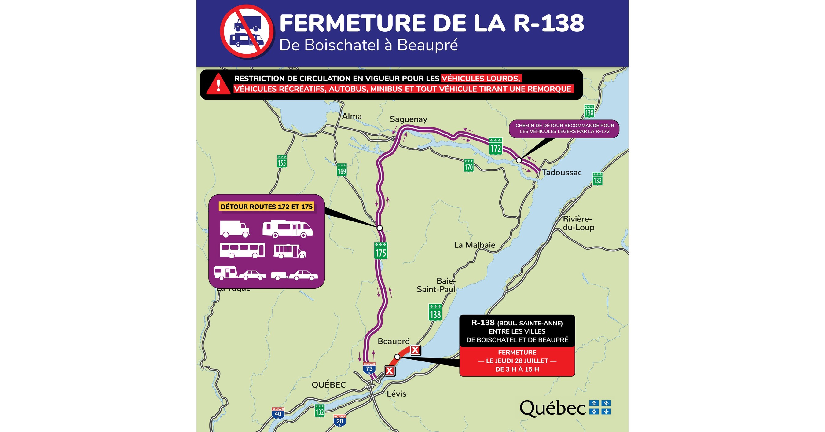 Visite du pape à SainteAnnedeBeaupré Entraves importantes sur le