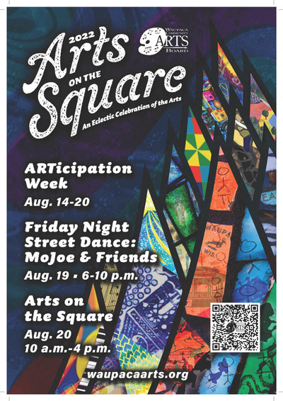 Waupaca Community Arts Board's premier event, Arts on the Square, is back downtown in 2022 after a historic downtown renovation. The festival hosts 40 juried art booths, three music stages, free art workshops and demonstrations, dance performances, and food trucks. 10 a.m. to 4 p.m., Aug. 20, in Downtown Waupaca. The event is preceded by a week of art events. For more details, go to https://www.waupacaarts.org/arts-on-the-square-2022-overview