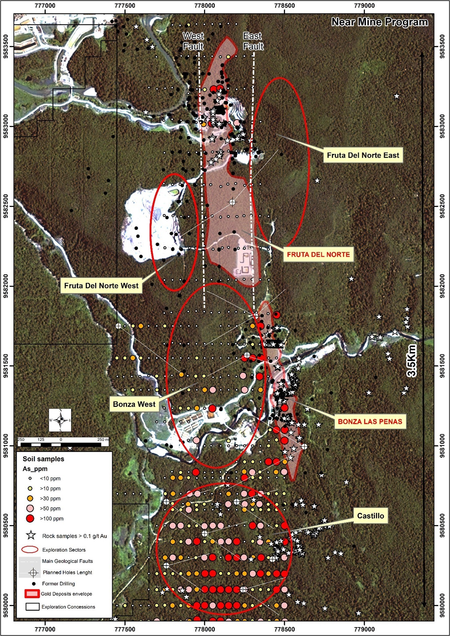Figure 4: Historical Near Mine Exploration (CNW Group/Lundin Gold Inc.)