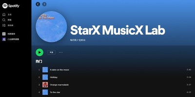 Kunlun Tech's social entertainment platform StarX MusicX Lab releases its first AI-composed songs on 180+ music apps, including Spotify and SoundCloud (PRNewsfoto/Kunlun Tech)
