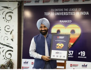 Chandigarh University enters Top 30 League among all Universities in NIRF Rankings- 2022