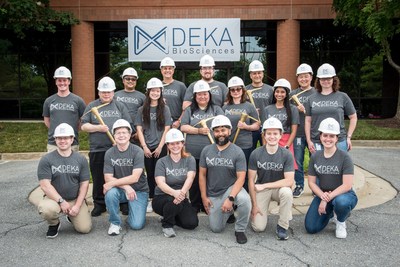 Deka Biosciences team in front of the new facility July 2022