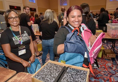 On Monday, Synchrony employee volunteers filled 10,000 backpacks with school supplies for underserved students from Prince George’s County Public Schools (PGCPS) in Maryland, in collaboration  with PGCPS and nonprofit Volunteer Fairfax. This is part of Synchrony’s three-day Global Diversity Experience where employees engage in interactive workshops, panel discussions and community service initiatives. (Photo credit: Synchrony)
