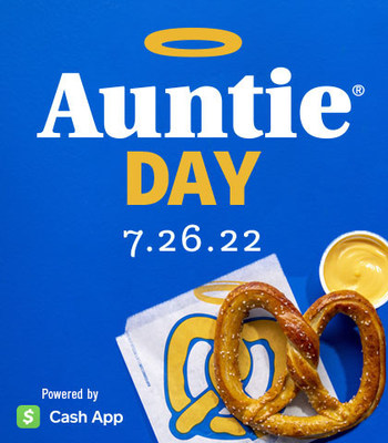 In celebration of National Auntie Day, Auntie Anne's is dishing out dough with a free pretzel offer and $30,000 in cash giveaways, powered by Cash App.